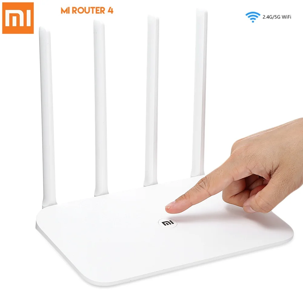 

Original Xiaomi Mi Router 4 Wireless 1167Mbps Dual Band 5GHz/2.4GHz Wi-Fi 802.11ac 4-Antenna Dual Core MiNet One Key Connection