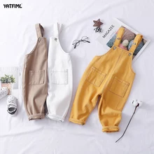 YATFIML/весенние Трикотажные комбинезоны для малышей; детские штаны на подтяжках; Однотонный комбинезон для маленьких мальчиков и девочек; милые комбинезоны для мальчиков; Штаны для детей