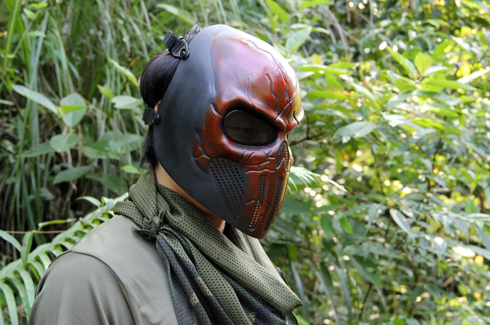 tactical skull face mask military Field scary horror skull mask ear protection shall live field mask for hunting paintball (11)