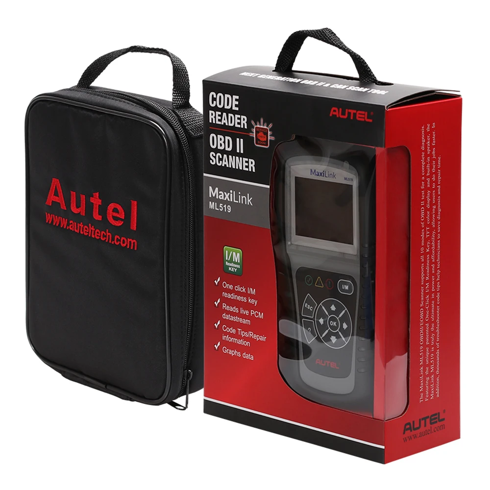 Новый AUTEL ML 519 AutoLink считыватель кодов неисправностей для всех OBD2 CAN EOBD JOBD|reader|can