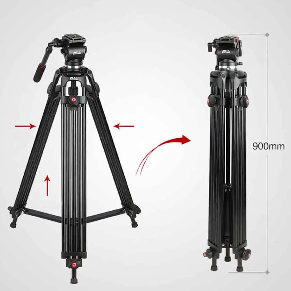 

JIEYANG JY0508 Professional Camera Tripod Stand Fluid Head Damping Support For Dslr Photography Studio Photo Video Accessiores