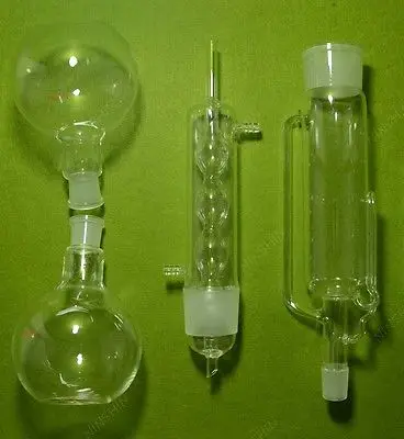 

1000ml Soxhlet Extractor with Condenser Pumping Tube and Two 29/32 Flat Flasks
