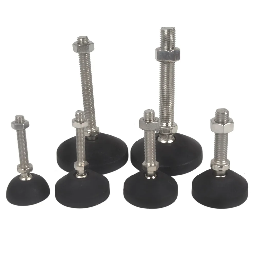 Adjustable Levelling Feet M8 M10 M12 M16 Thread Black Furniture Legs