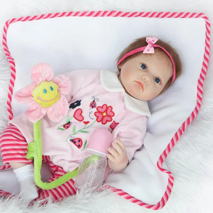 Детские Куклы реалистичные Игрушечные лошадки с Одеяло и Соски для малыша модные милые Куклы сном Высокое качество 55 см Куклы мягкий