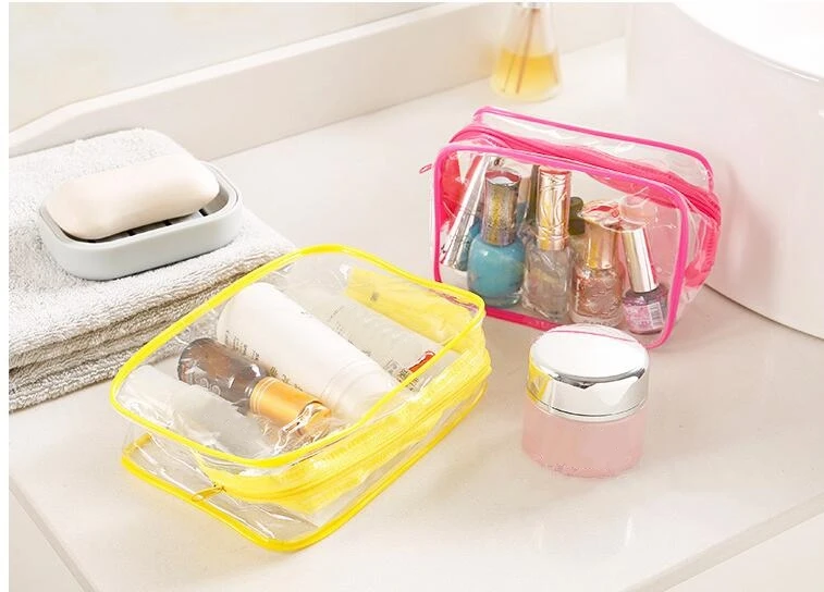 Дорожные косметички из ПВХ, женские прозрачные сумочки для макияжа на молнии, органайзер для ванной, сумка для макияжа, чехол для макияжа