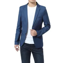 Горячая Новое поступление модный Блейзер повседневный мужской пиджак Одноцветный Хлопок Мужской бейзер пиджак классический мужской s костюм куртки пальто