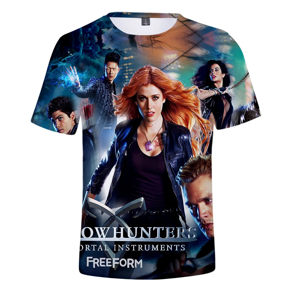 Shadowhunters Clary Fray Jace Wayland футболка Летняя модная с короткими рукавами Kpop