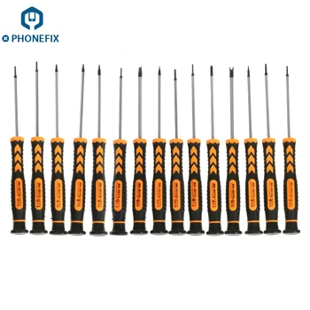

PHONEFIX 15 IN 1 Screwdriver Set JM-P05 Pentalobe Screw Torx Cross Flat Phillips Magnetic Screwdriver Set for iPhone Repair
