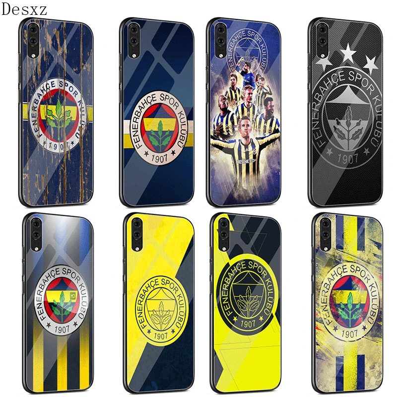 Стеклянный Чехол для мобильного телефона Fenerbahce Huawei P30 P20 P Smart P10 Y6 7A Y9 Honor 8X 9 10 Mate 20 Pro