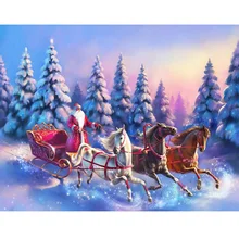 Мандала youran обычай алмаз живопись эйген фото Санта-Клауса снега фильмы балетки птица Рождественский Декор украшения maison