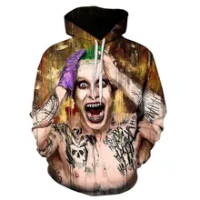 3D Print Harley Quinn Joker Suicide Squad Sweatshirts Hoodie Cosplay Costume Movie Hoodie Coats Men Women New Top майка борцовка print bar suicide squad joker