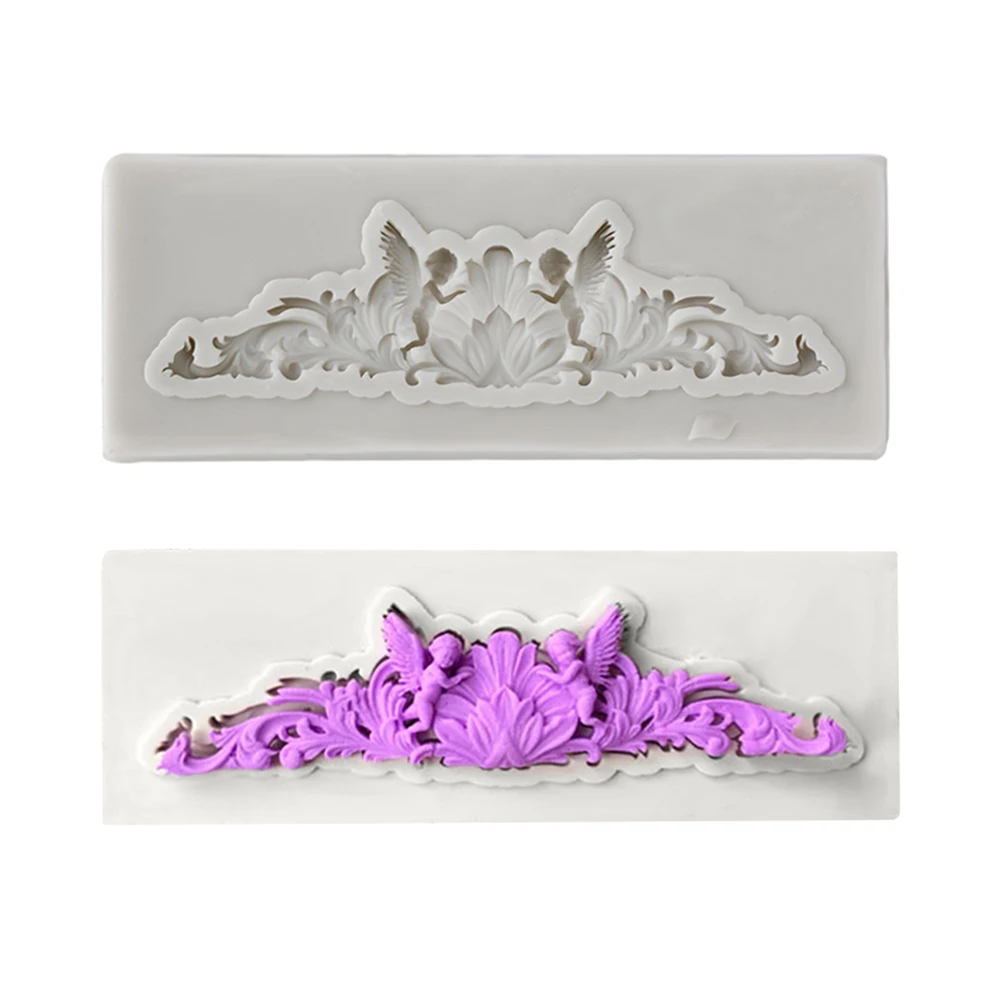 

1PC New Popular Fashion Retro Pastry European Relief Pattern Border Silicone Fondant Cake Mold Embossing Tools