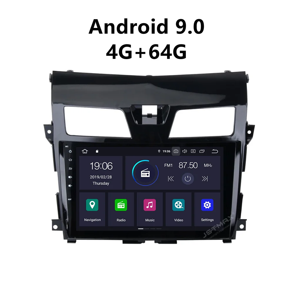 JSTMAX 10 2 &quotAndroid 9 0 Автомобильный GPS радио плеер для nissan teana altima 2013 2014 2015 с PX6 4 Гб + 64