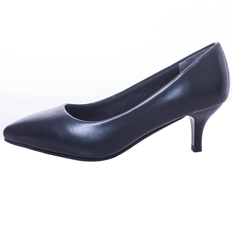 YALNN/модные весенние классические женские свадебные туфли-лодочки в стиле ретро, большие размеры 3, 5, 7 см вечерние туфли с острым носком на высоком каблуке - Цвет: msld08-black