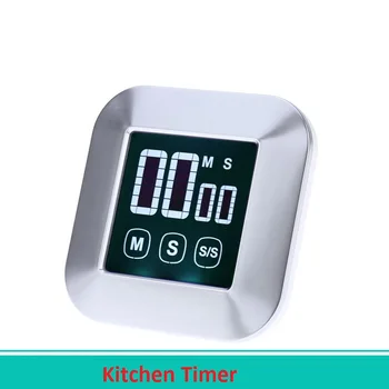

LED Touch Control Digital Battery Kitchen Timer Alarm Clock Kitchenware Fashion Magnet Plastic Absorb Desk Hotel Counter