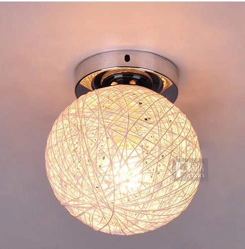 Small Size 6 Ratten Ball Ceiling Light Free Shipping Country Round Ball Balcony passageway Hallway Ceiling Lamp die ratten