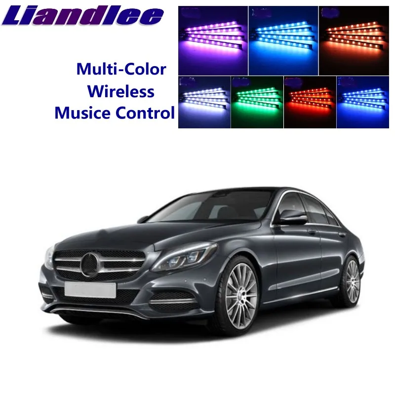 LiandLee For Mercedes Benz CLK MB W208 W209 C207 A238 Car Interior UnderDash FootWell Seat Accent Music Rhythm Ambient Light 08