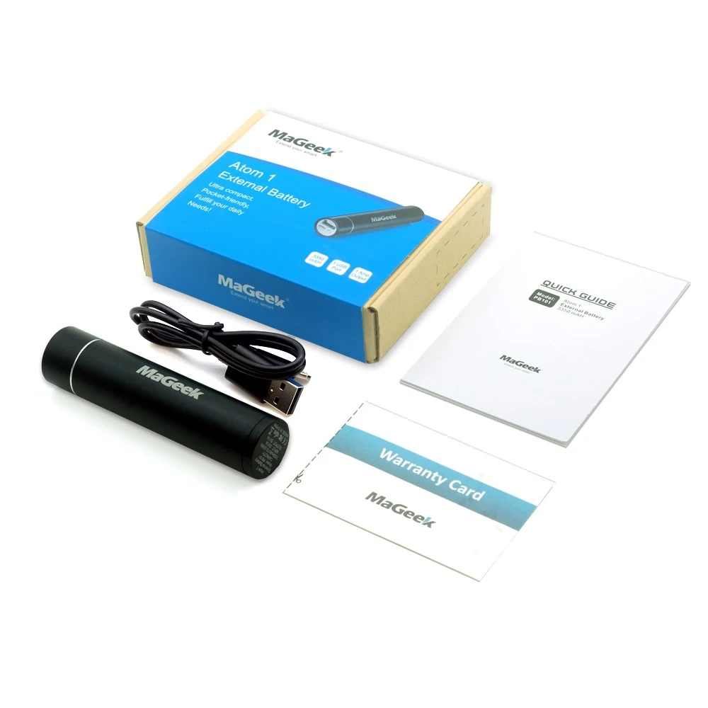 MaGeek 3350mAh Power Bank Portable Charger Backup Battery External Battery for iPhone iPad Xiaomi Samsung LG Android Phones