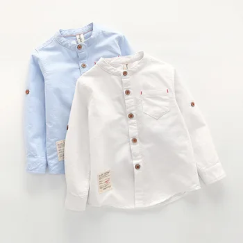 

Baby boys shirts 2019 Spring Autumn New Long Sleeve School Blouse Kid Clothes White Shirts for Toddler Boys blouse Children Tops