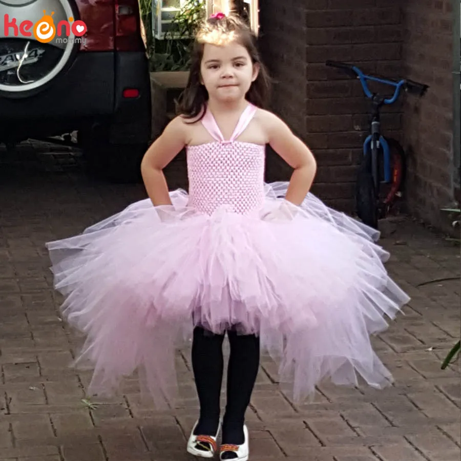 Gorgeous Light Pink Girls Tutu Dress for Photo Shoot Birthday Party Wedding Kids Dress up Costume Pink Fancy Ball Gown (3)