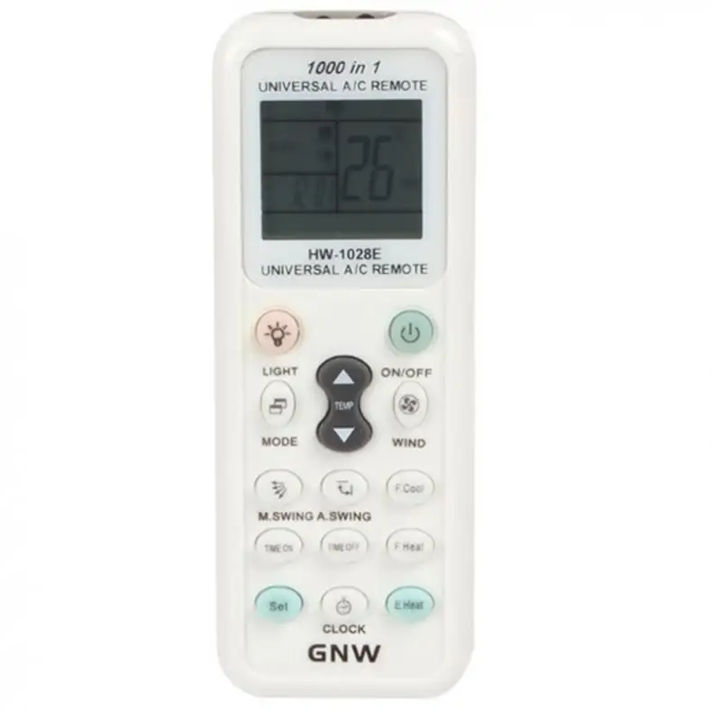 

GNW K-1028E 1000 in 1 Universal Digital A/C Remote Control with Back Light Function