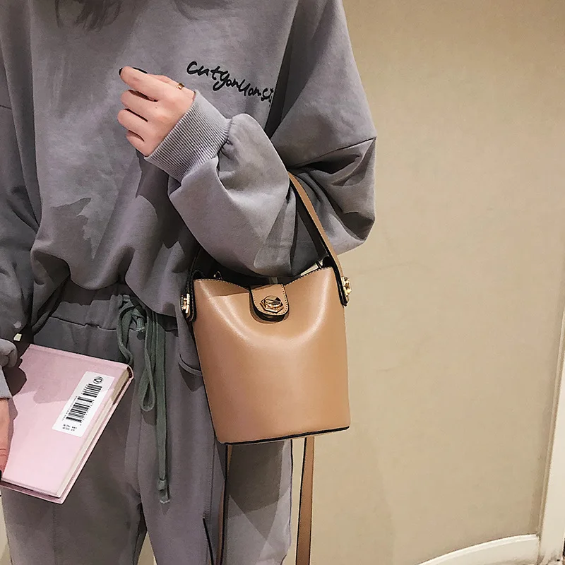 

JI HAO Brand Design women's bags PU Leather Crossbody Bag Female Large capacity messenger bag Ladies Fashion Handbag Bucket Bags
