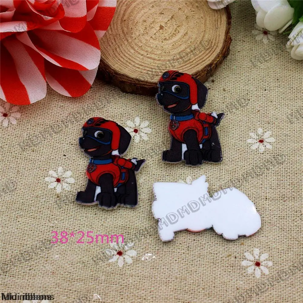 50 Pieces/Lot Cartoon Dog Flat Back Resin Hair Accessories