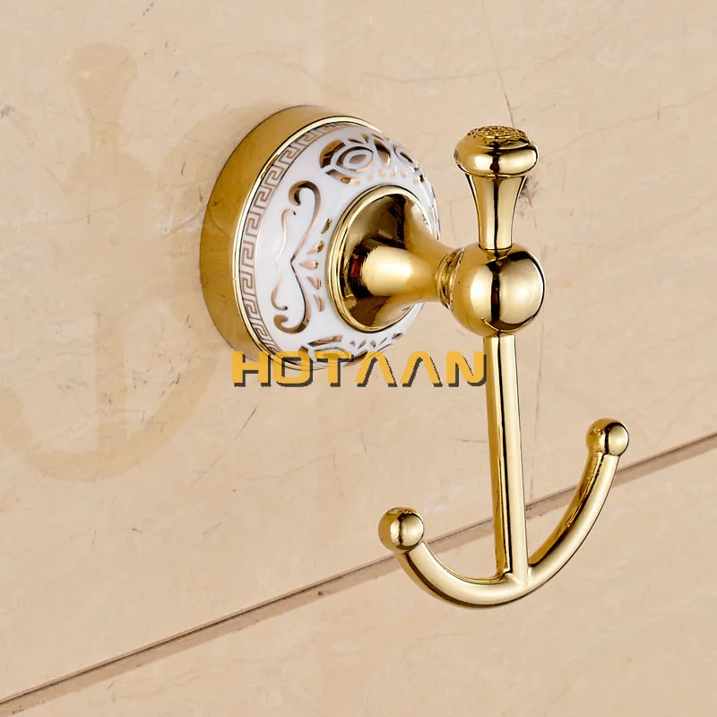 Günstige Luxus Handtuch Rack Wand Montiert Badezimmer Zubehör Set Keramik Massivem Edelstahl Bad Hardware Sets Chrome Wc bürstenhalter