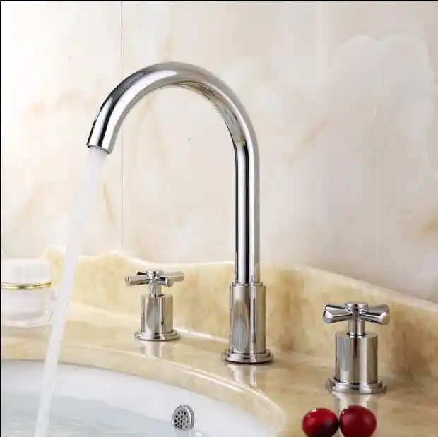Free Shipping 8 Wide Spread Bathroom Basin Faucet 3 Holes Install