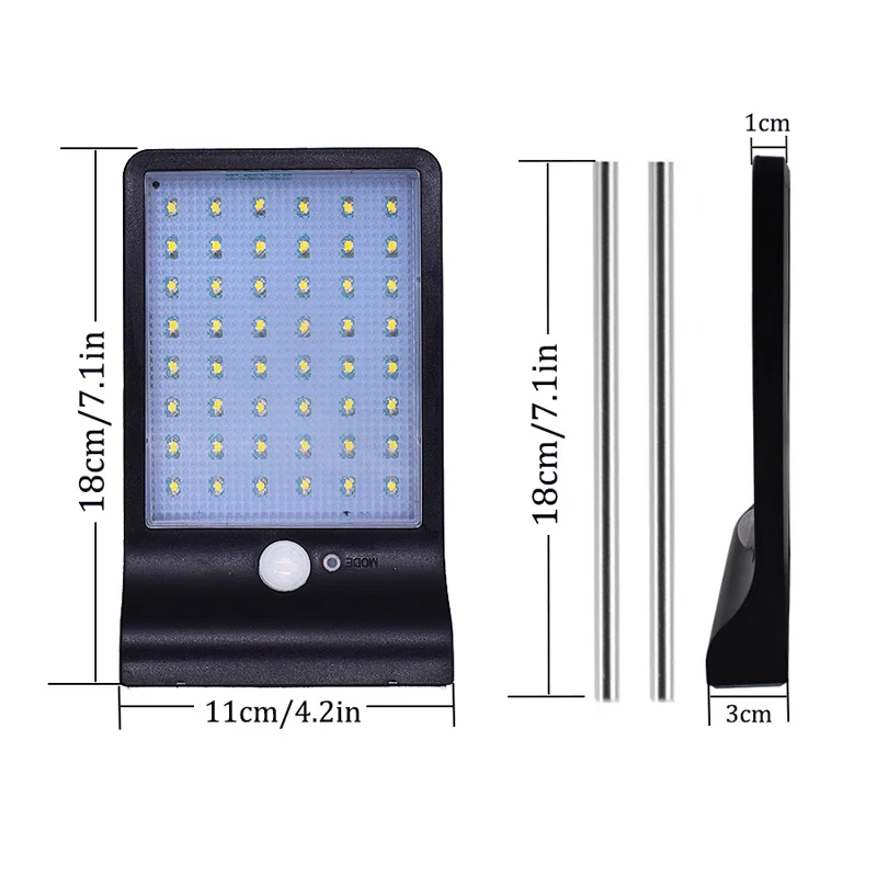 Новинка 450LM 36 LED Солнечная энергия уличный свет PIR датчик движения лампы садовая