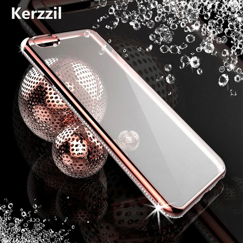 Чехол со стразами для iPhone 12 mini 11 Pro XS Max XR X 7 6s 8 тонкий чехол Samsung Galaxy S10e S9 S8 Plus A10 A20 A30