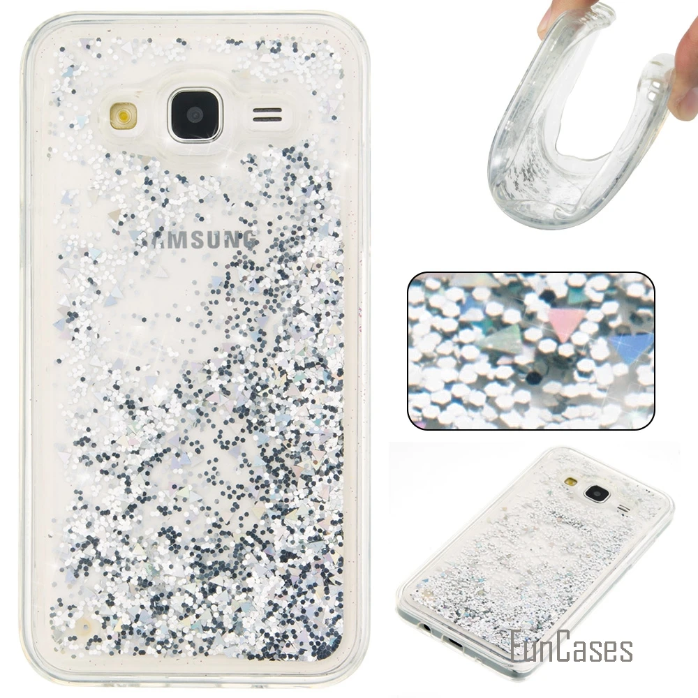 Coque Bling Love Heart Stars Мягкий ТПУ чехол для телефона samsung Galaxy J5 Funda Quicksand сотовый Чехол J500