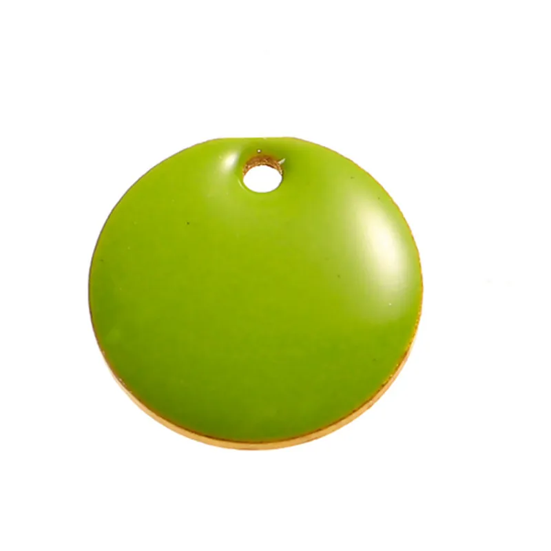 

DoreenBeads Fashion Copper Enamelled Sequins Pendant Round Unplated Colorful Enamel Jewelry DIY Charms 12mm( 4/8") Dia, 10 PCs