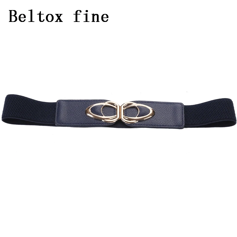 Fashion PU Leather Elastic Wide Belts for Women Stretch Thick Waist Dress Plus Size By Beltoxfine