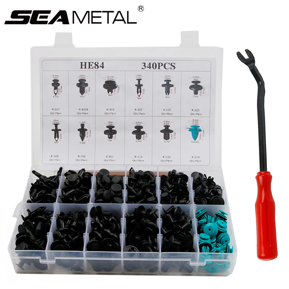 

Car Clips Auto Fastener Clip 340pcs Automobile Door Rivet Repair Fix Tool Plastic Clamp Interior Accessories Fender Car-styling