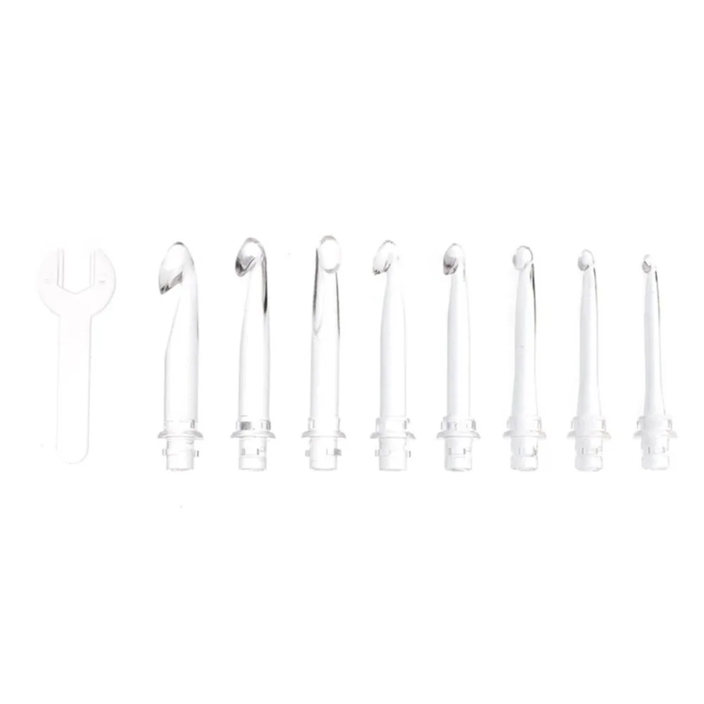 DIY LED Light Up Hook Handle Knitting Needles Set Loom Sewing Tool Accessories With Replaceable Tips