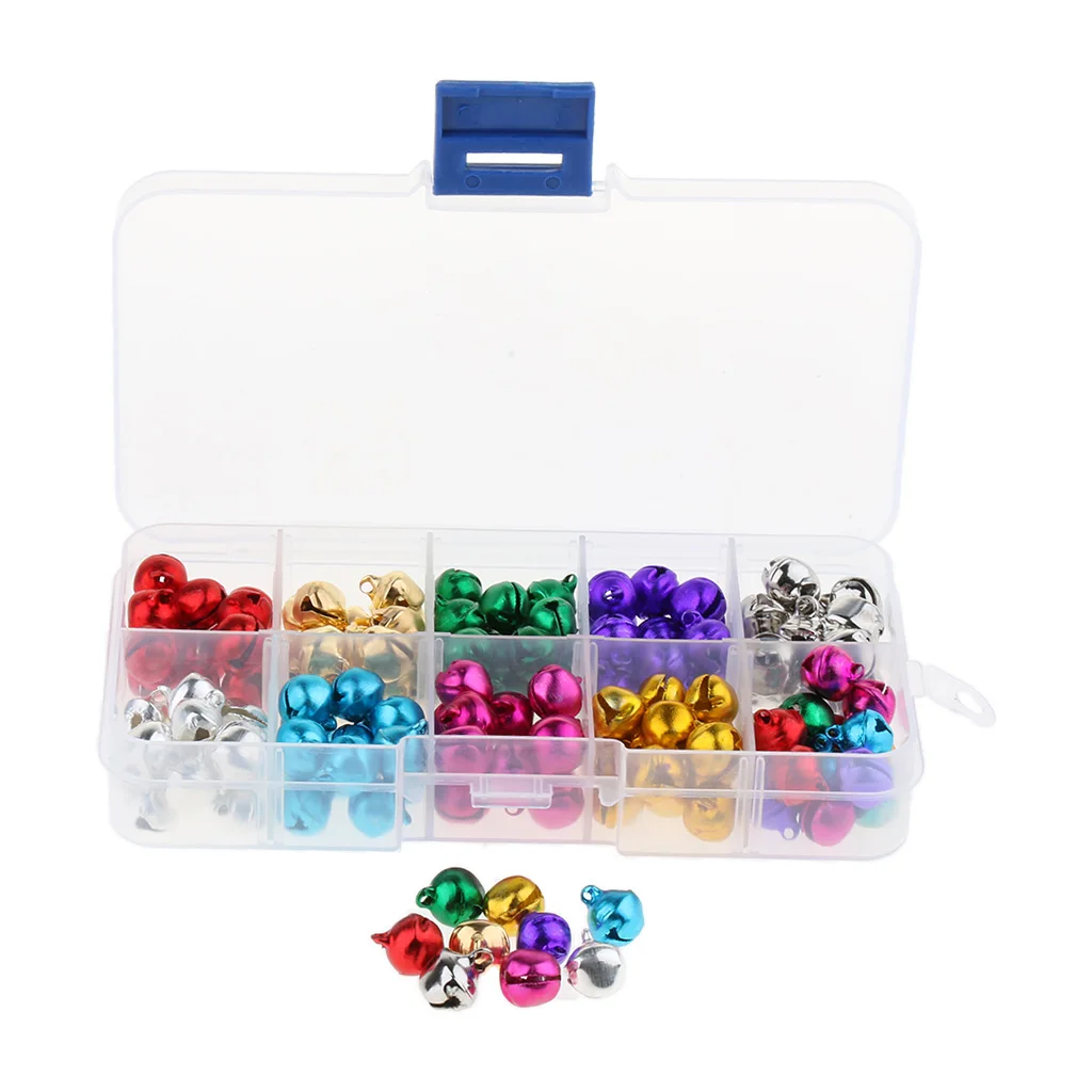 Jingle Bells, 150 Pieces 10MM Crafts Little Bells for DIY Stuffed Animals Supplies, Plush Toys Making Accessories, Wreath Decor 