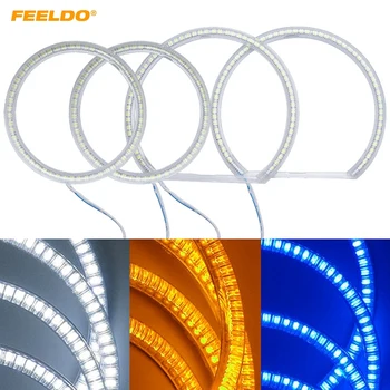 

FEELDO 4pcs/Set Car LED Halo Rings Angel Eyes DRL Head Lamp For BMW E90