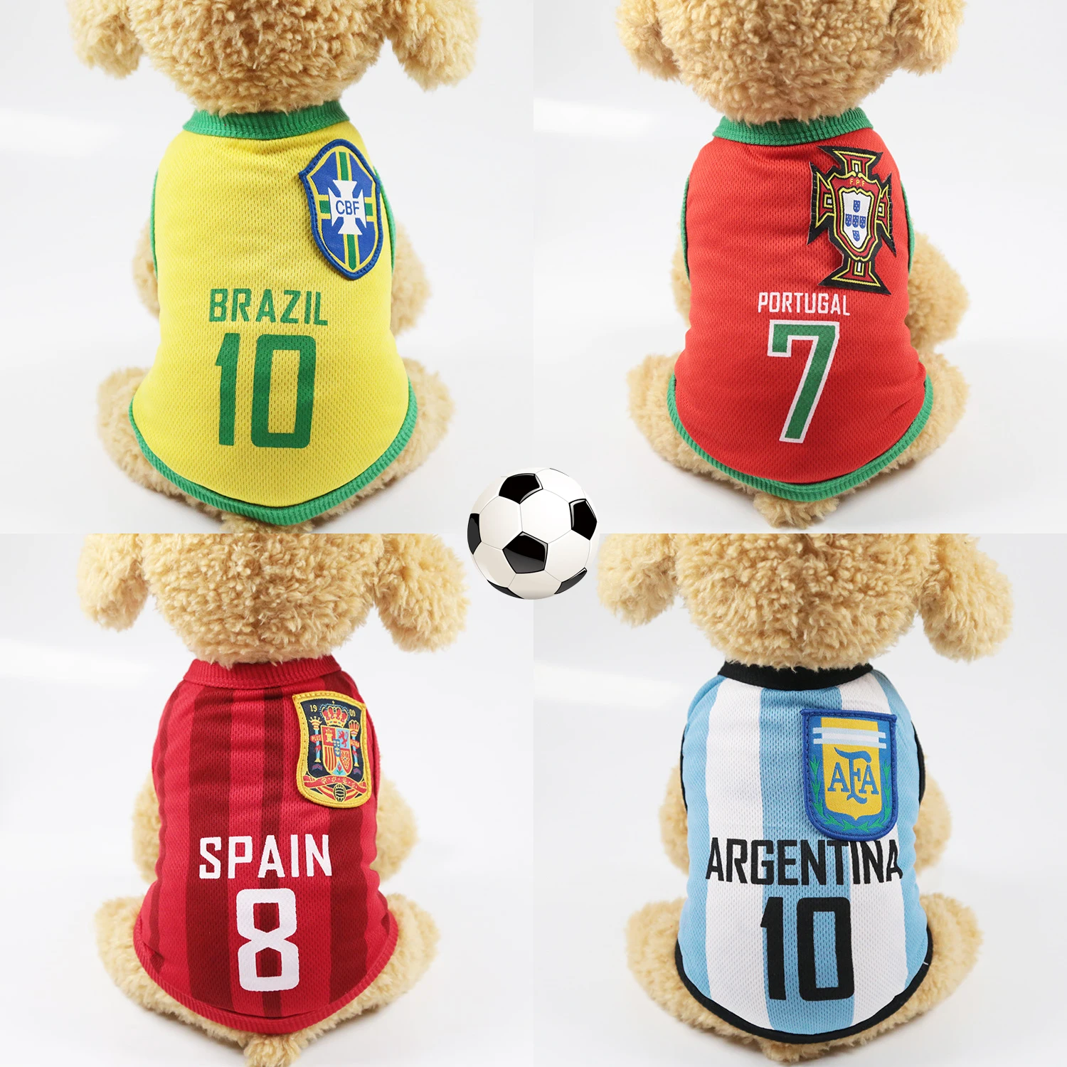 

Fashion Sport Dog Clothes Cat Shirt Pet Clothing Summer Football Uniforms Jersey Breathable Mesh Pet Vest for Dogs Cats