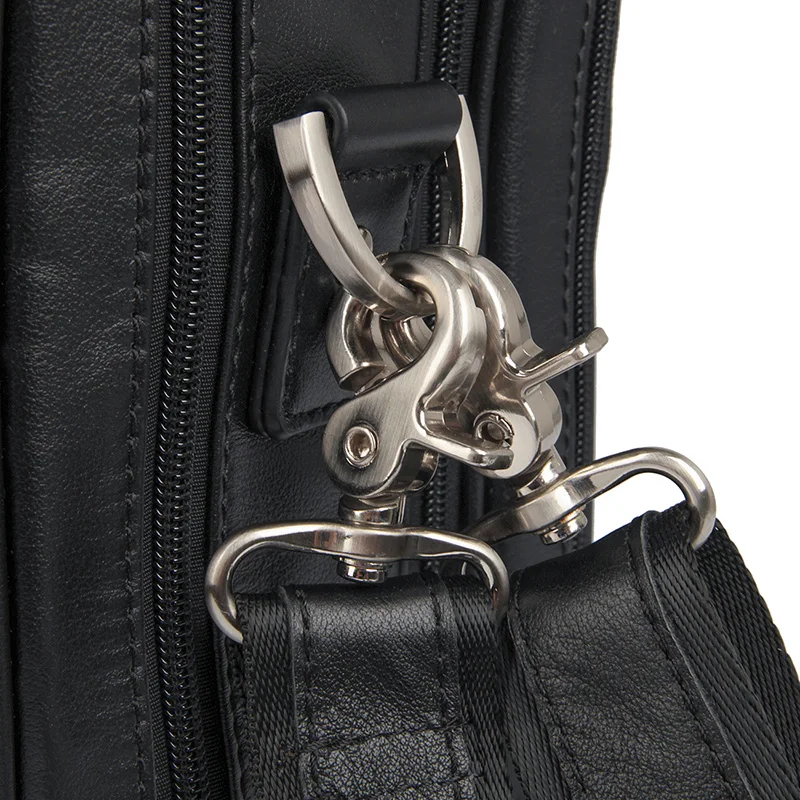 Новинка,, гарантия, настоящая коровья кожа, классический черный цвет, мужские уникальные дизайнерские портфели, сумка для ноутбука, сумка для бизнеса, 7289A