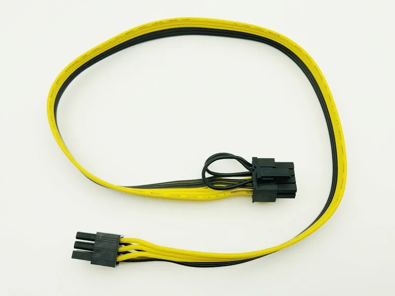 6Pin to 8Pin (6P+2P) Cable Server Power Conversion Board Video Card Module Wire Cable 60CM Splitter Cables for BTC Miner Mining