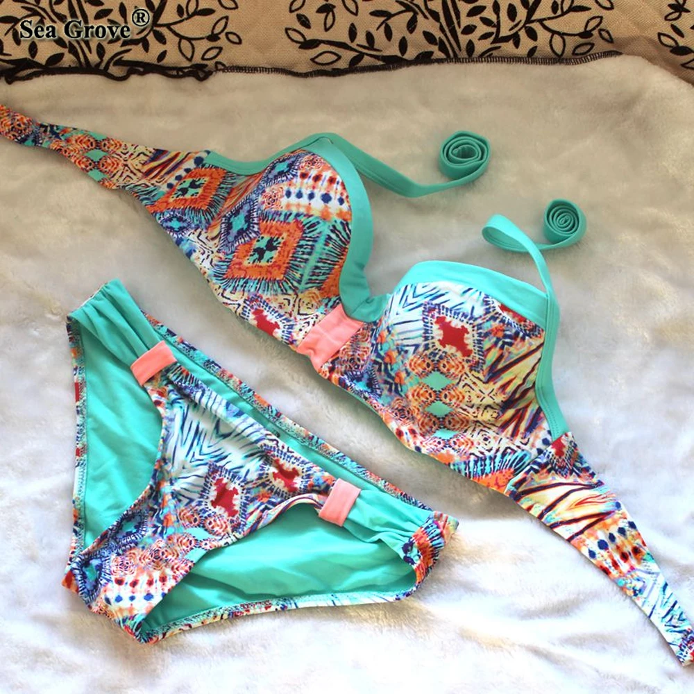 

Summer Style Women Bikini SwimSuits 2016 Sexy Push up Bikinis Women Swimwear Bathing Suit Swimwear Bowtie Bandeau Bikini Sets