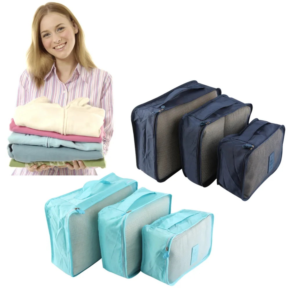 

6pcs/Set Waterproof Clothes Storage Bag Packing Cube Travel Luggage Organizer Cheap Price