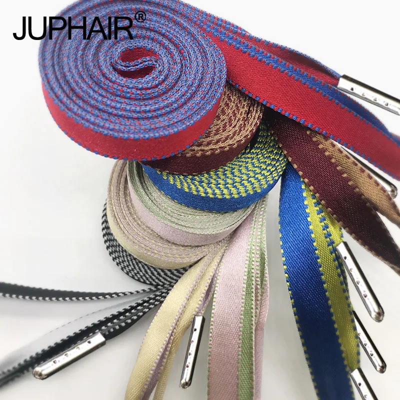 

1 Pair Reversible Bicolor Laces Shoelace Sports Canvas Shoe Shoelaces Special Lace Personality Style Laces High-grade Metal Head