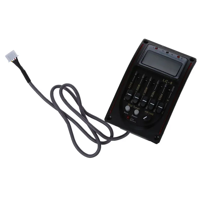 

TOP!-Acoustic 5-Band EQ Equalizer Guitar Preamp Piezo Pickup LCD Tuner