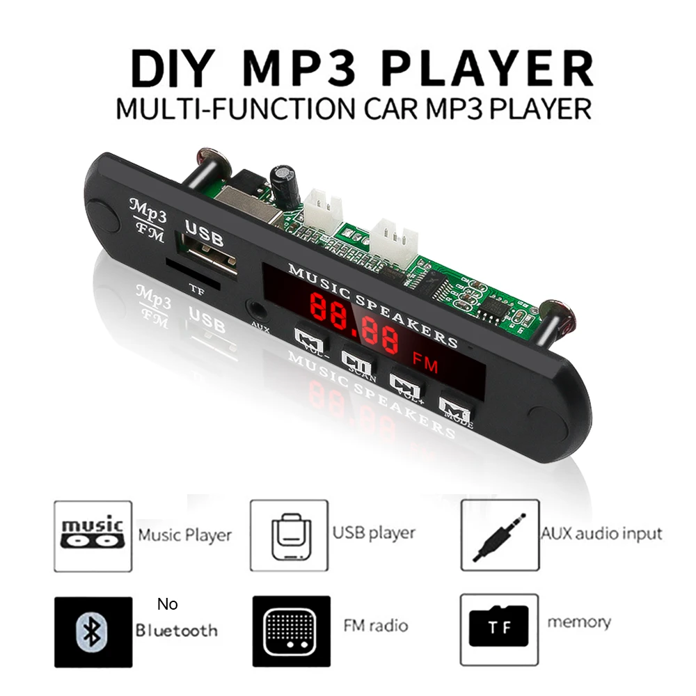 Высококачественный MP3 WMA WAV декодер kebidu плата 5 в 12 В беспроводной аудио модуль USB TF