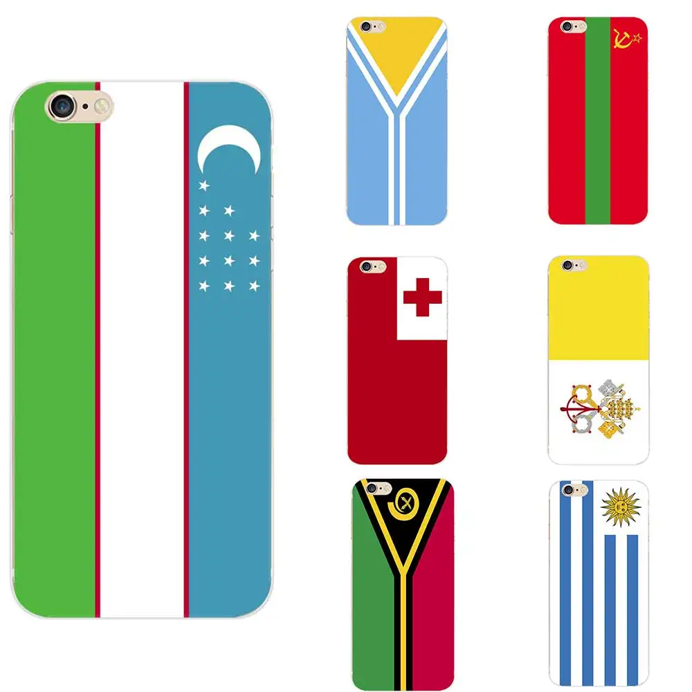 

Tonga Transnistria Tuva Uruguay Uzbekistan Vanuatu Vatican City Holy see National Flag Theme TPU Phone Cases For iPhone