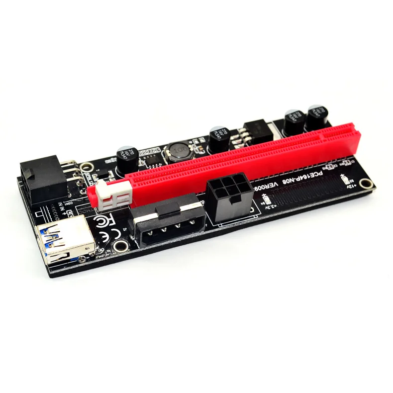 Высокое качество Ver 009 S pci e 1x к 16x Лер Riser Card Extender PCI Express адаптер USB 3.0 кабель Питание