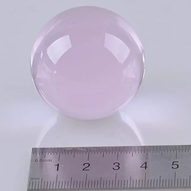 40 Mm 5Db Rózsaszín Színű Fengshui Kristálygolyó Otthoni És Esküvői Dekorációhoz - Image 4