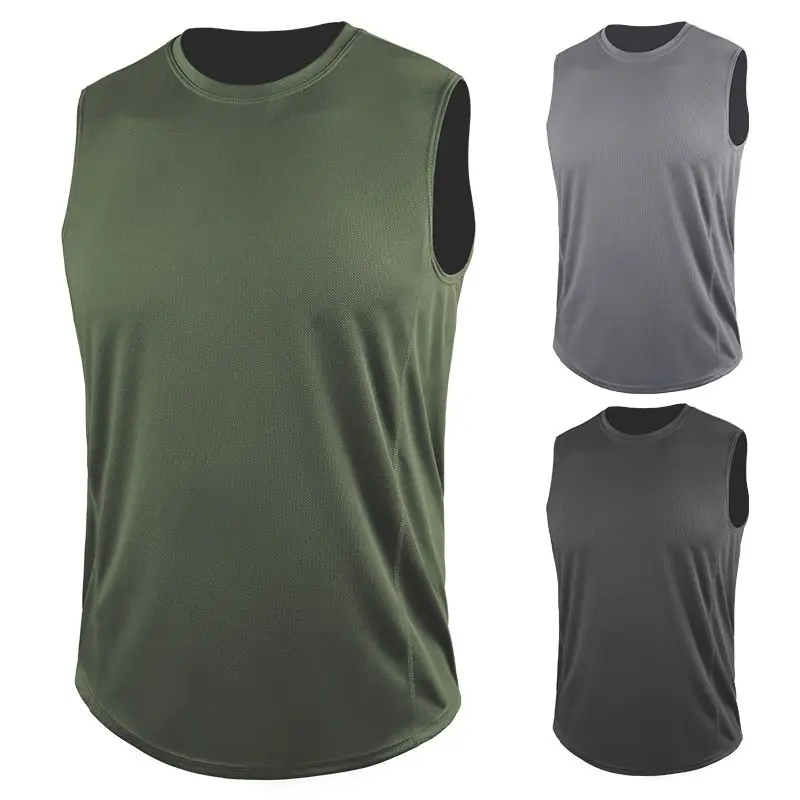 

Men Casual Loose Tank Tops Fast Dry Perspiration Breathable Sleeveless Tee Shirt Tops Workout Fitness Vest Plus Size